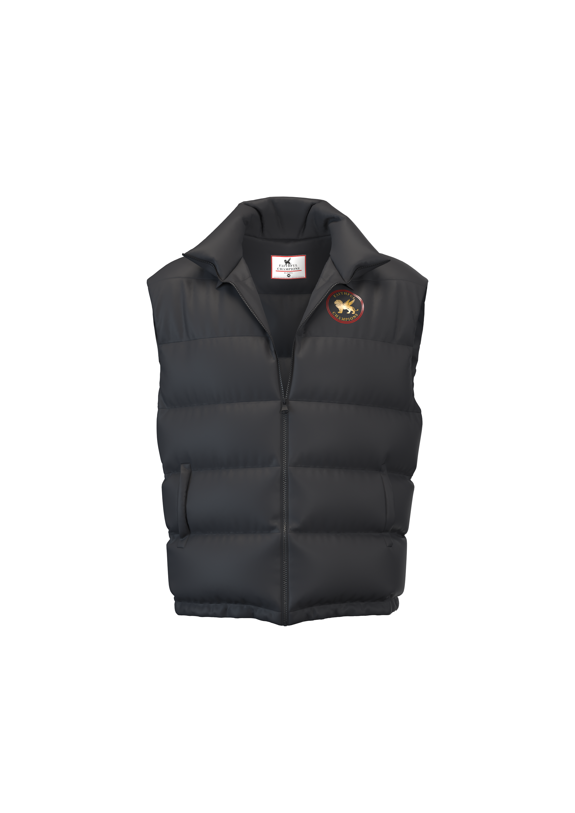 Summit Hooded Puffer Vest Product FAITHFUL CHAMPIONS GLOBAL