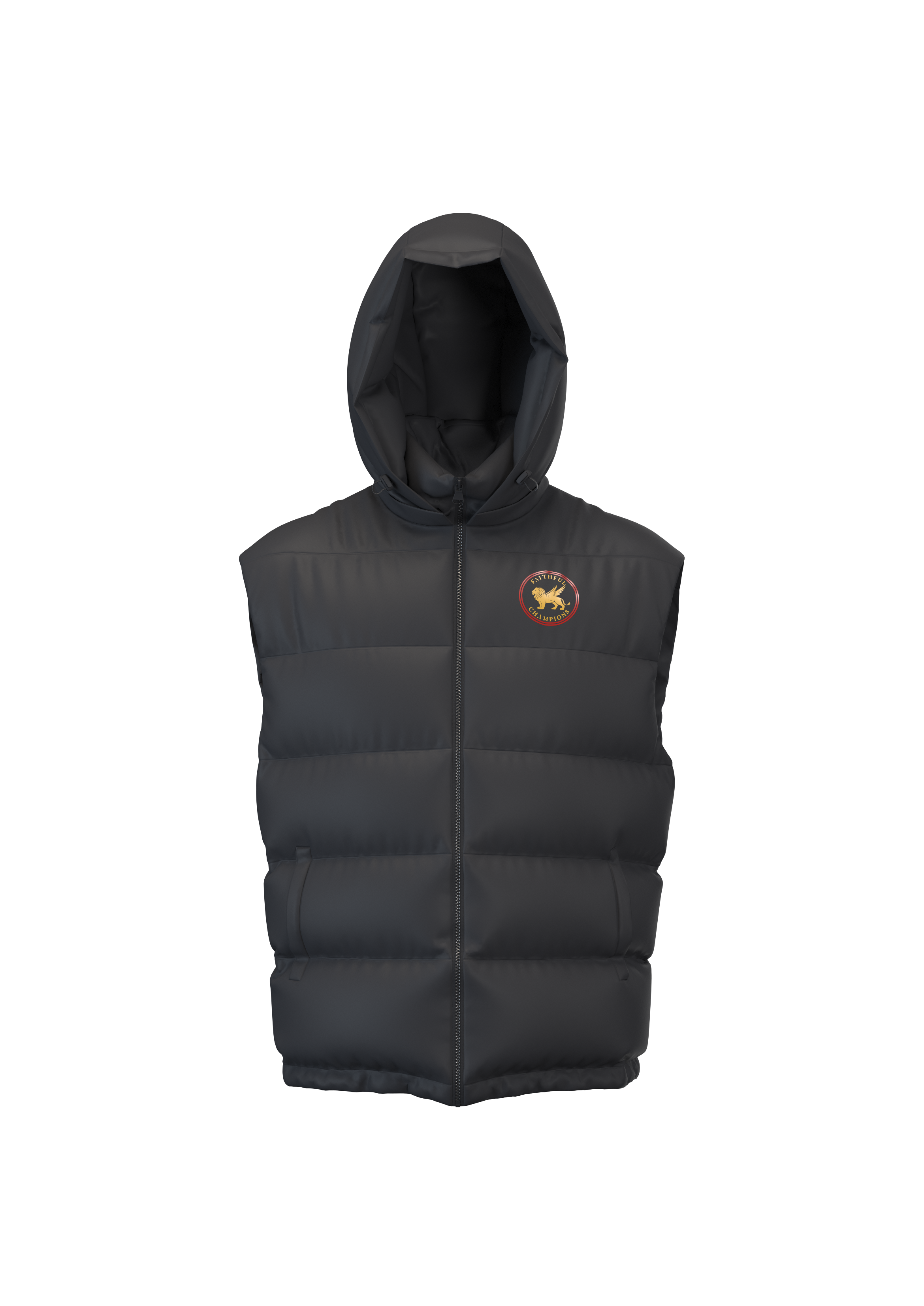 Summit Hooded Puffer Vest Product FAITHFUL CHAMPIONS GLOBAL