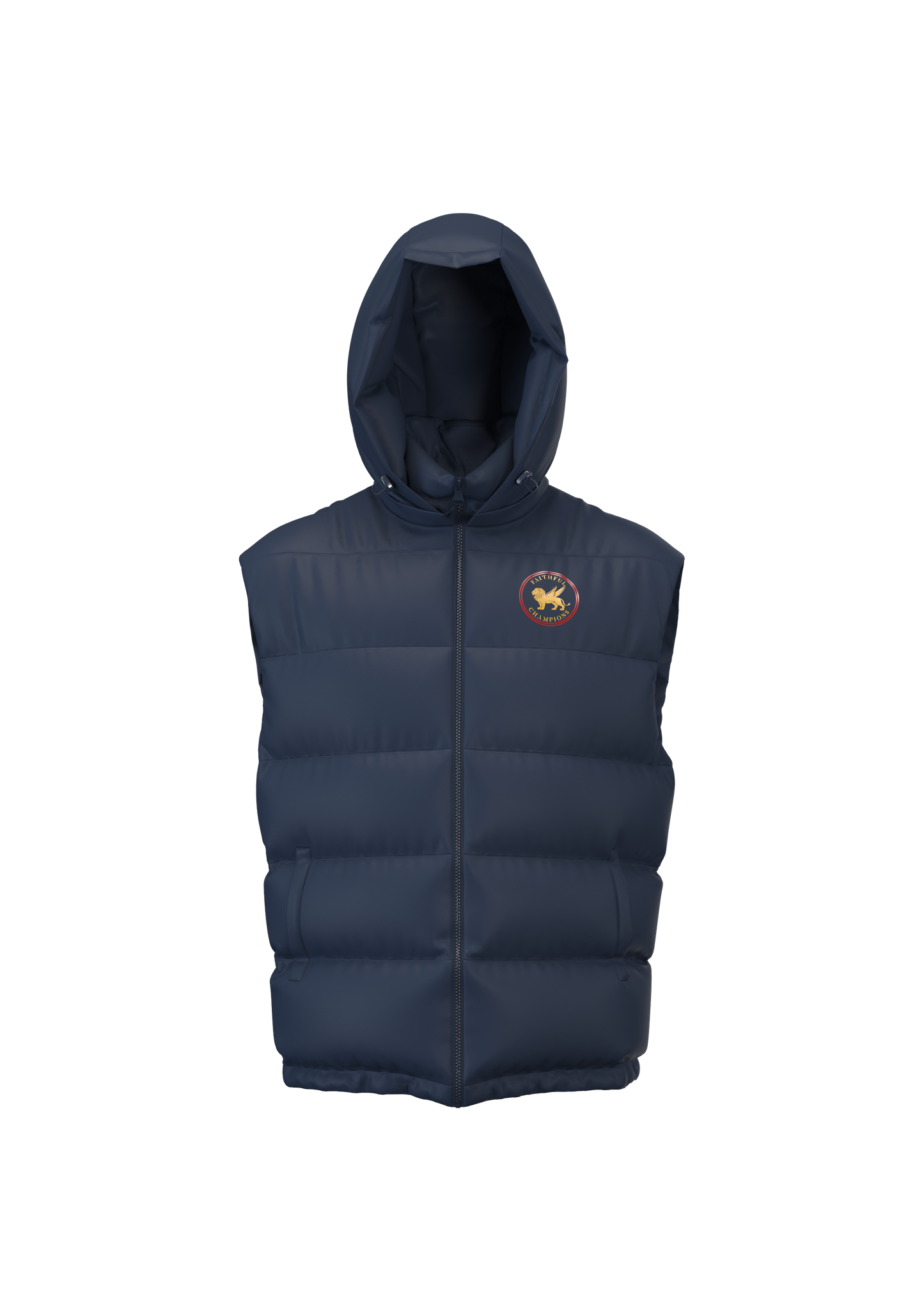Summit Hooded Puffer Vest Product FAITHFUL CHAMPIONS GLOBAL