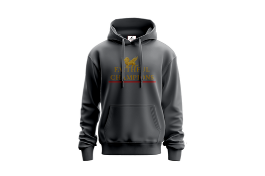 Legacy Mens Pull Over Hoodie - Slate Heather Grey FAITHFUL CHAMPIONS GLOBAL