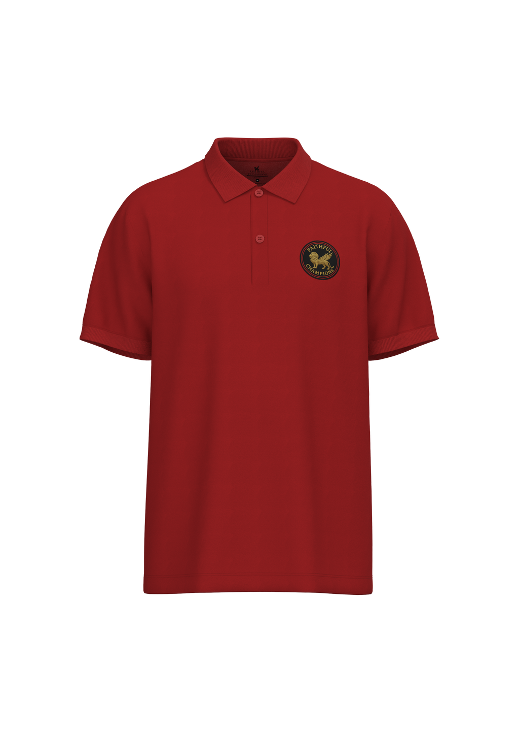 Victory Men's Polo-Game Day Red FAITHFUL CHAMPIONS GLOBAL