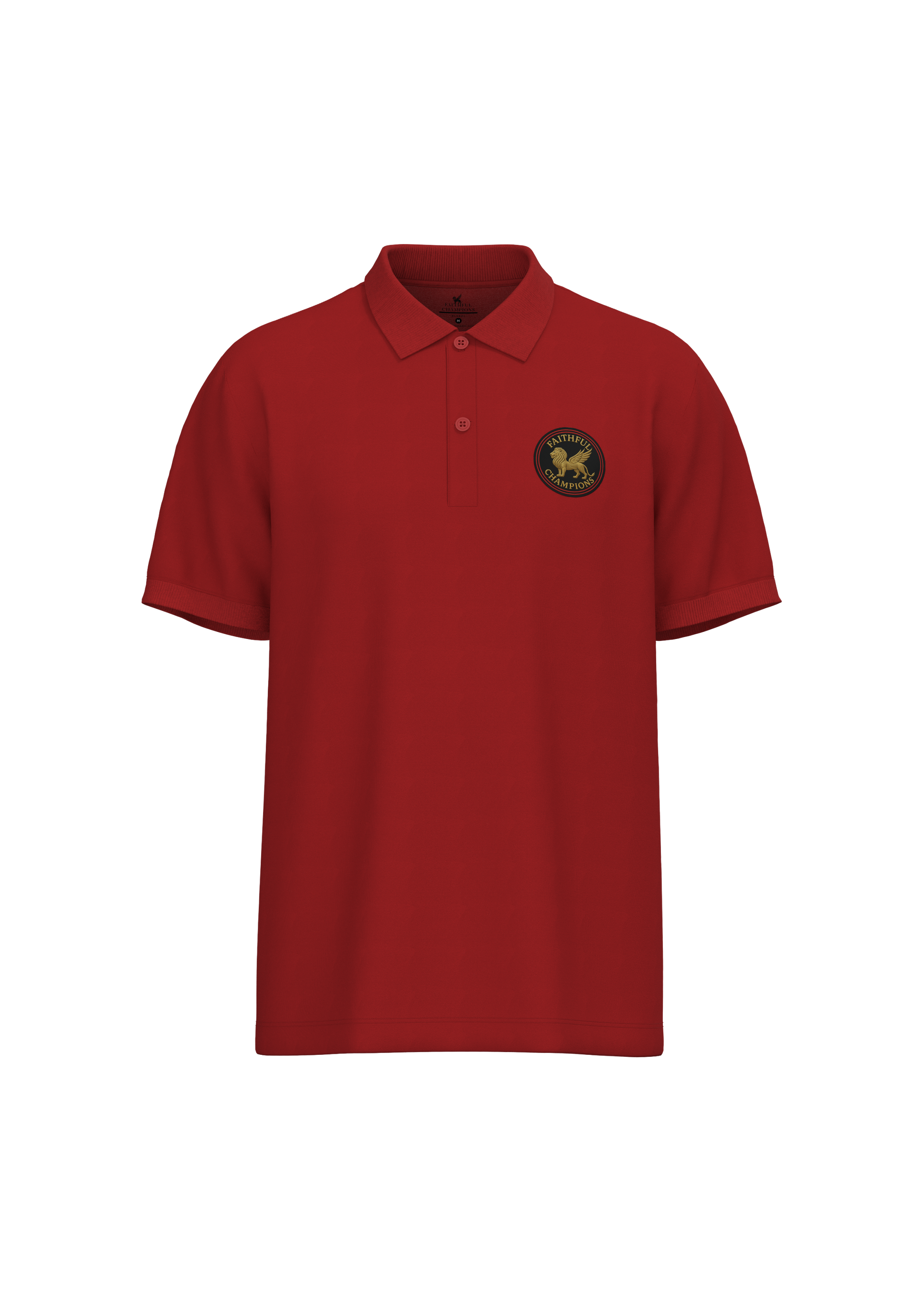 Victory Men's Polo-Game Day Red FAITHFUL CHAMPIONS GLOBAL