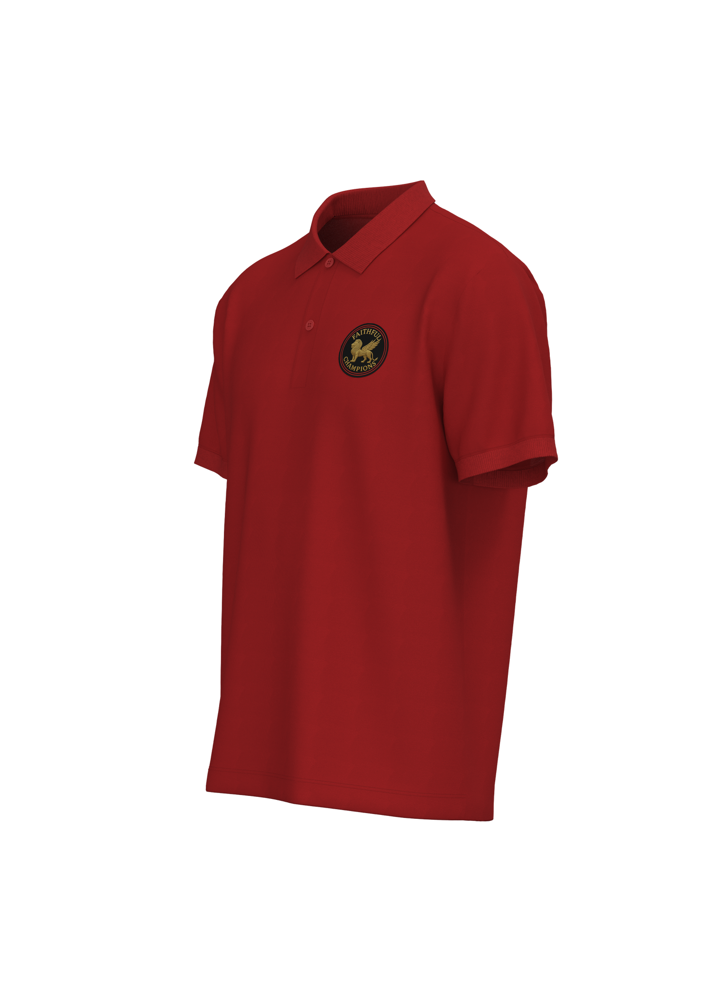 Victory Men's Polo-Game Day Red FAITHFUL CHAMPIONS GLOBAL