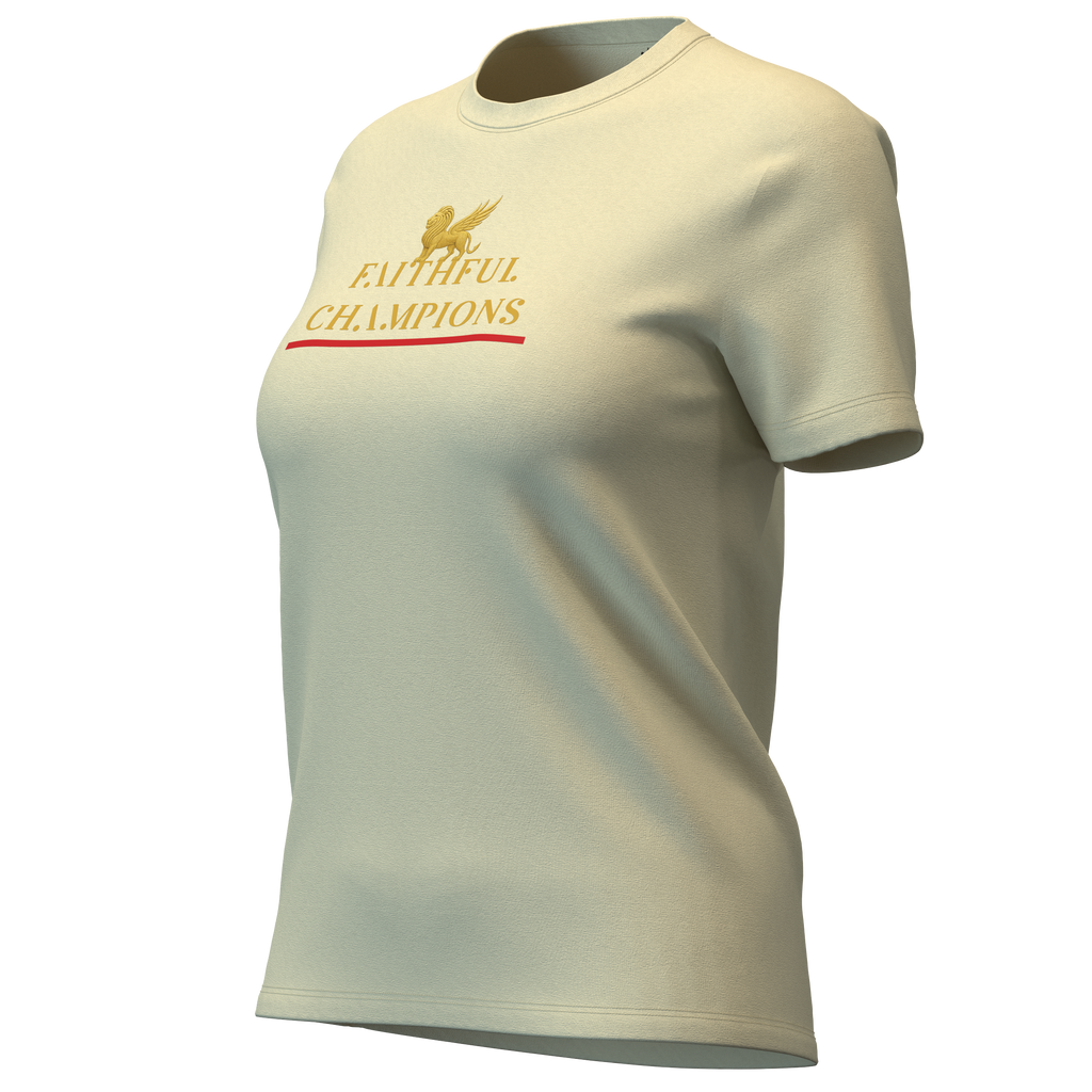 Trophy Women's Crew- Tee Yellow FAITHFUL CHAMPIONS GLOBAL