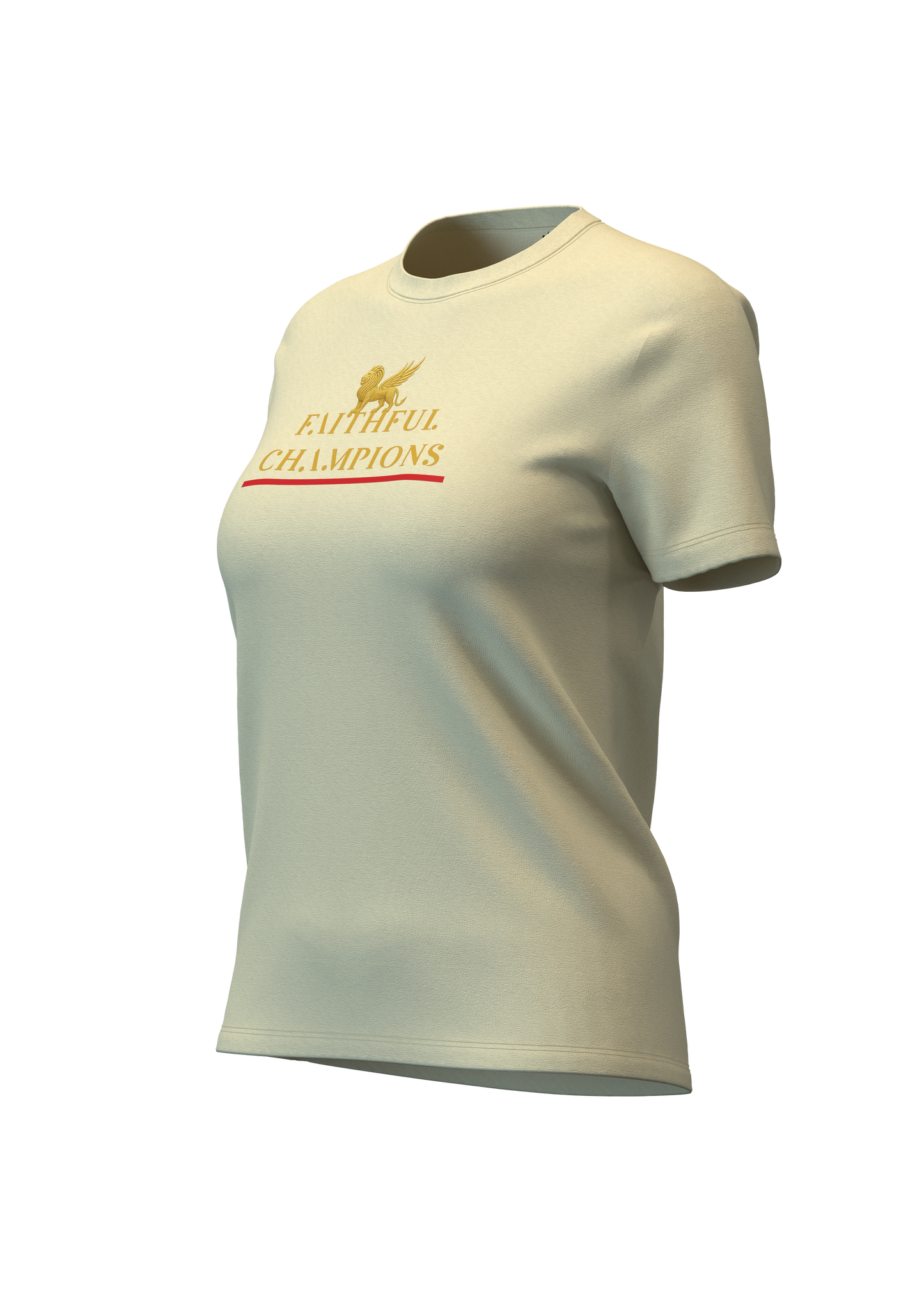 Trophy Women's Crew- Tee Yellow FAITHFUL CHAMPIONS GLOBAL