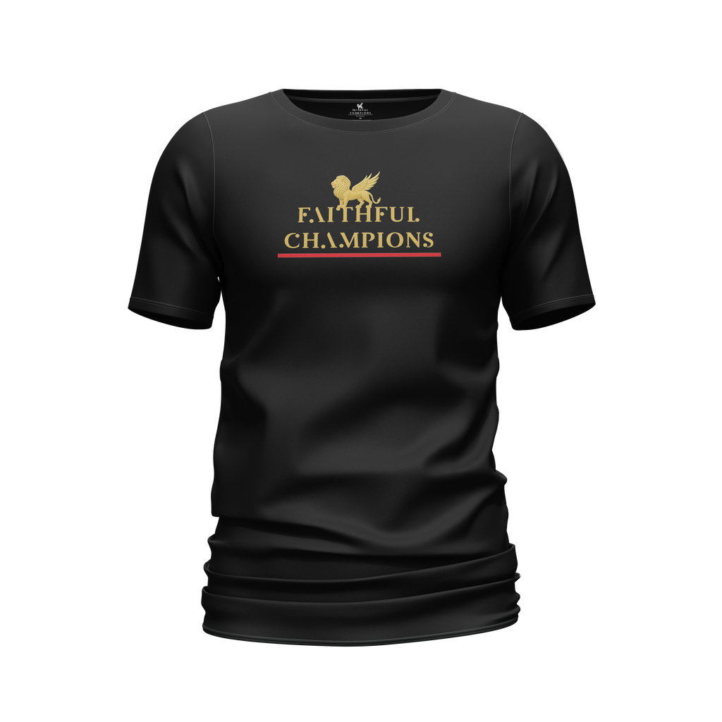 Momentus Women's Crew Neck - Victory Gold Tee FAITHFUL CHAMPIONS GLOBAL