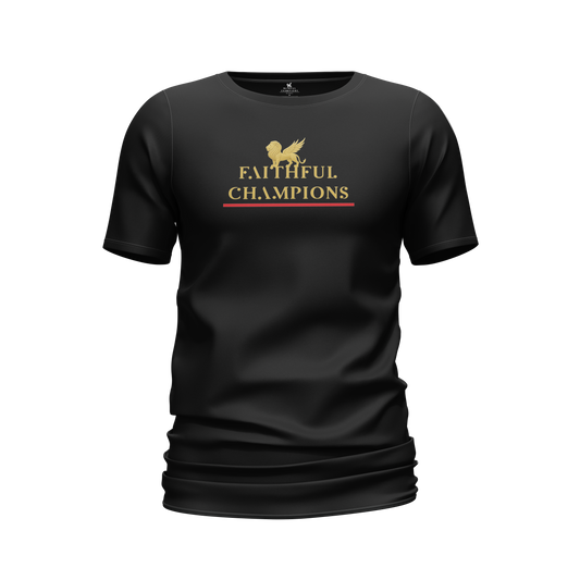 Momentus Women's Crew Neck - Victory Gold Tee FAITHFUL CHAMPIONS GLOBAL