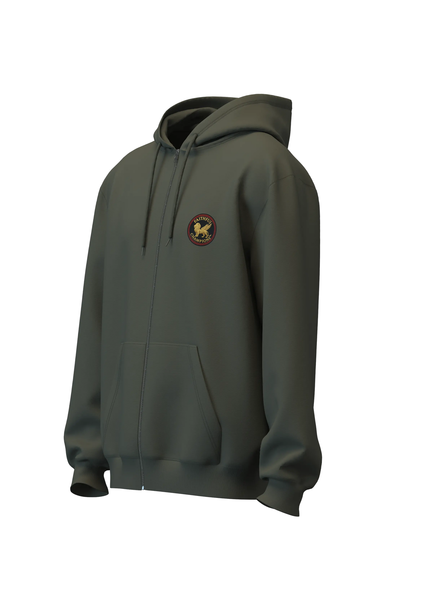 Apex zip front hoodie- Ranger Green FAITHFUL CHAMPIONS GLOBAL