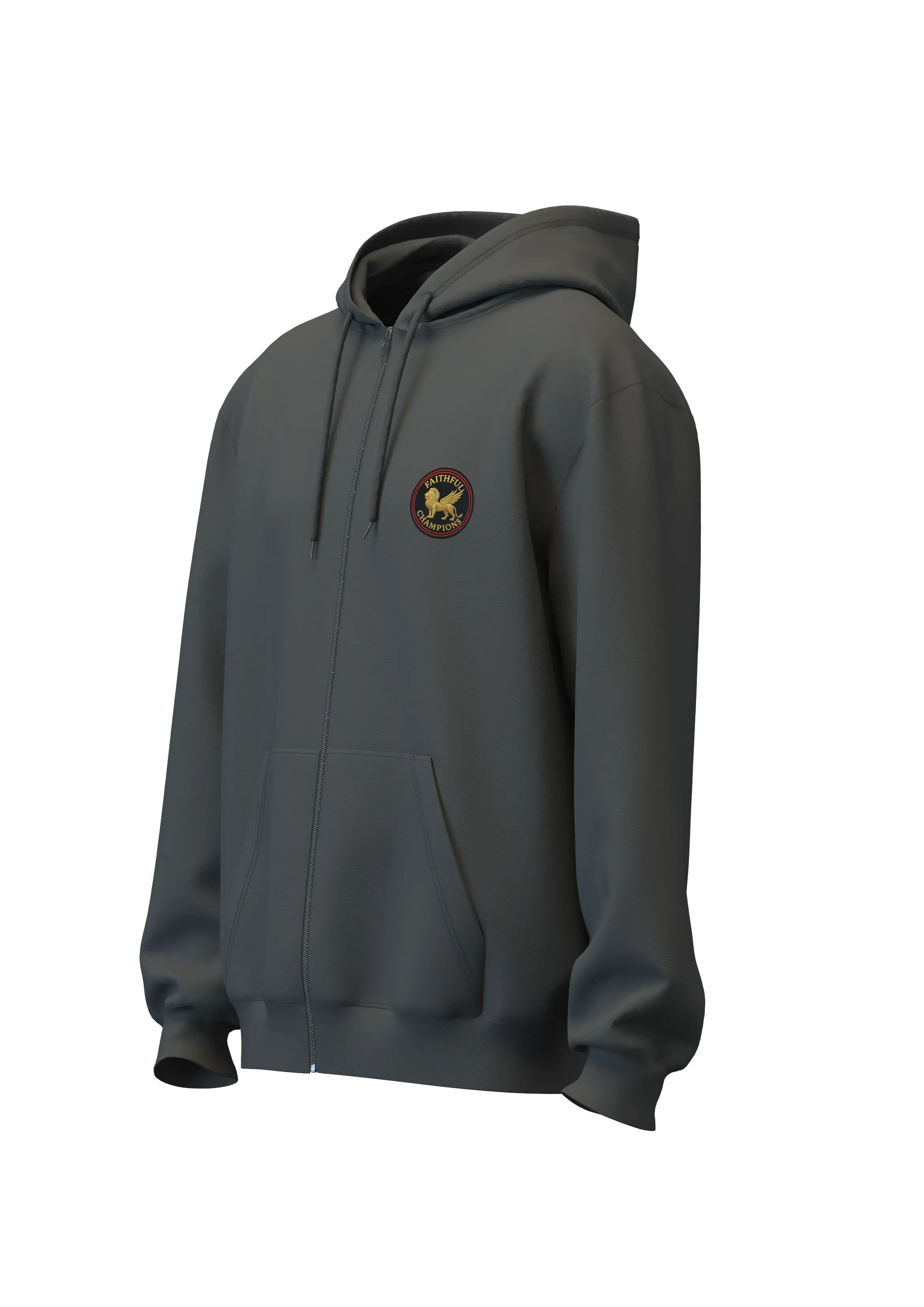 Apex Unisex Zip Hoodie - Storm Grey FAITHFUL CHAMPIONS GLOBAL
