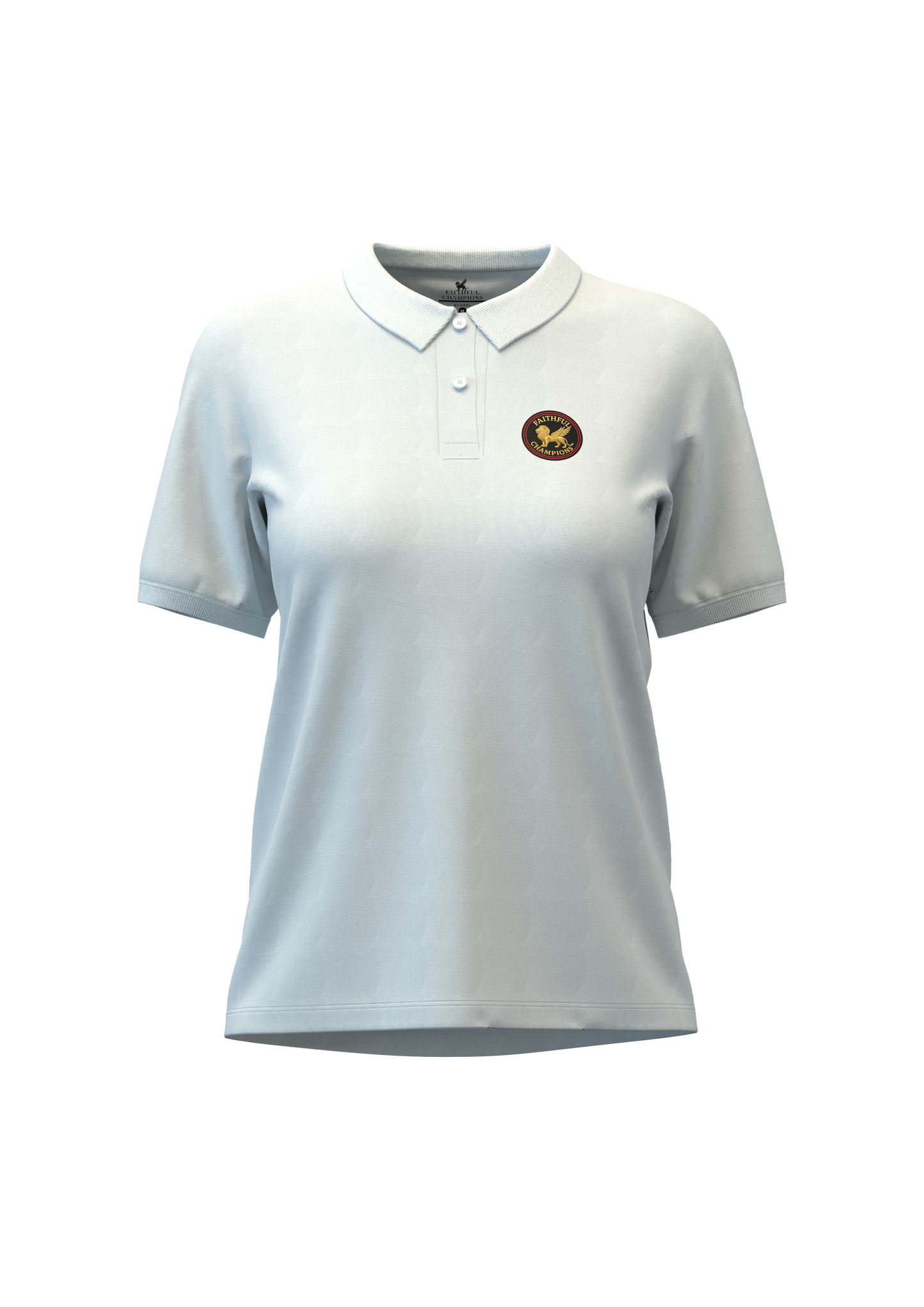 Victory Women's Polo- Chalk White FAITHFUL CHAMPIONS GLOBAL