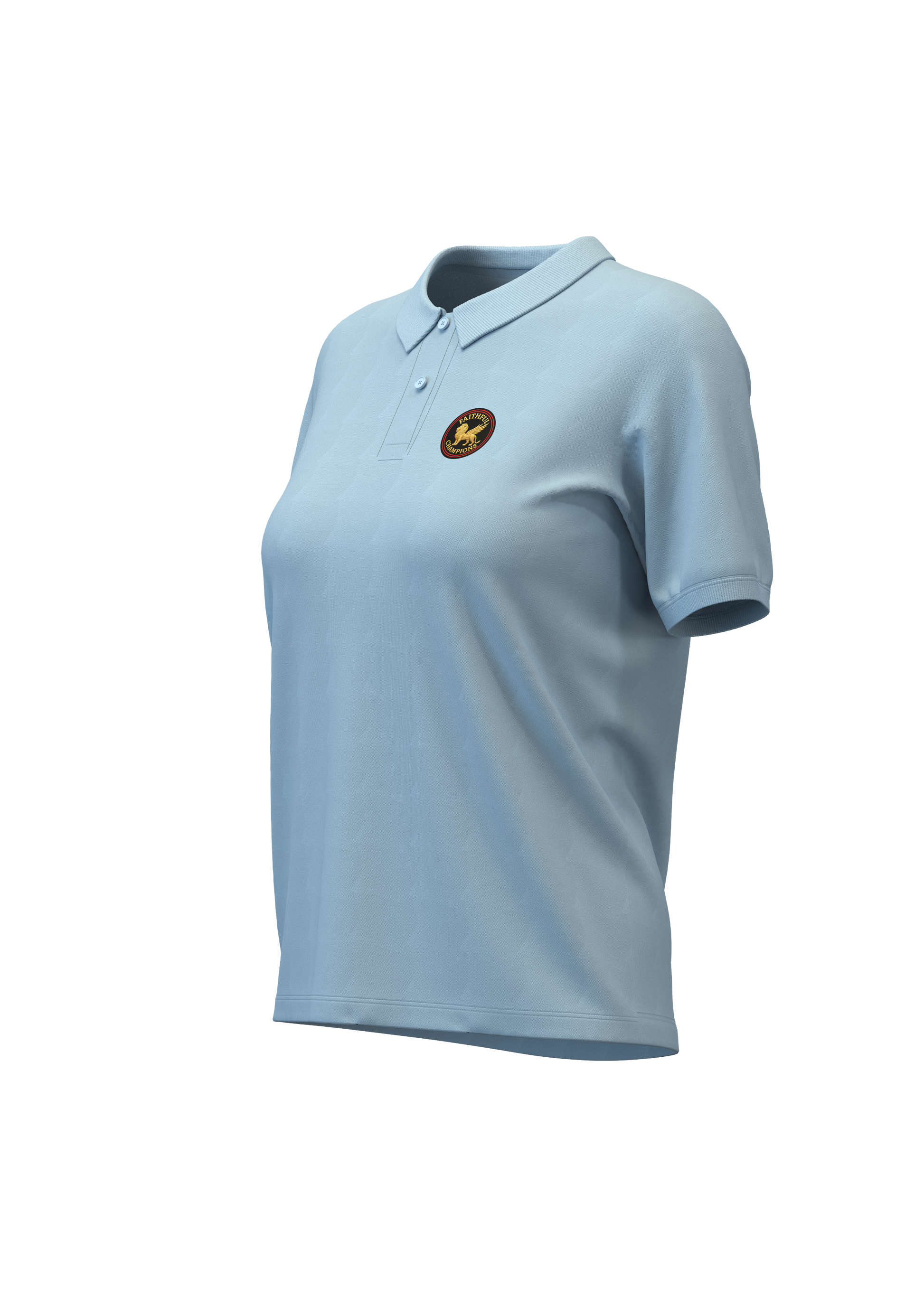 Victory Women's Polo- Horizon Blue FAITHFUL CHAMPIONS GLOBAL